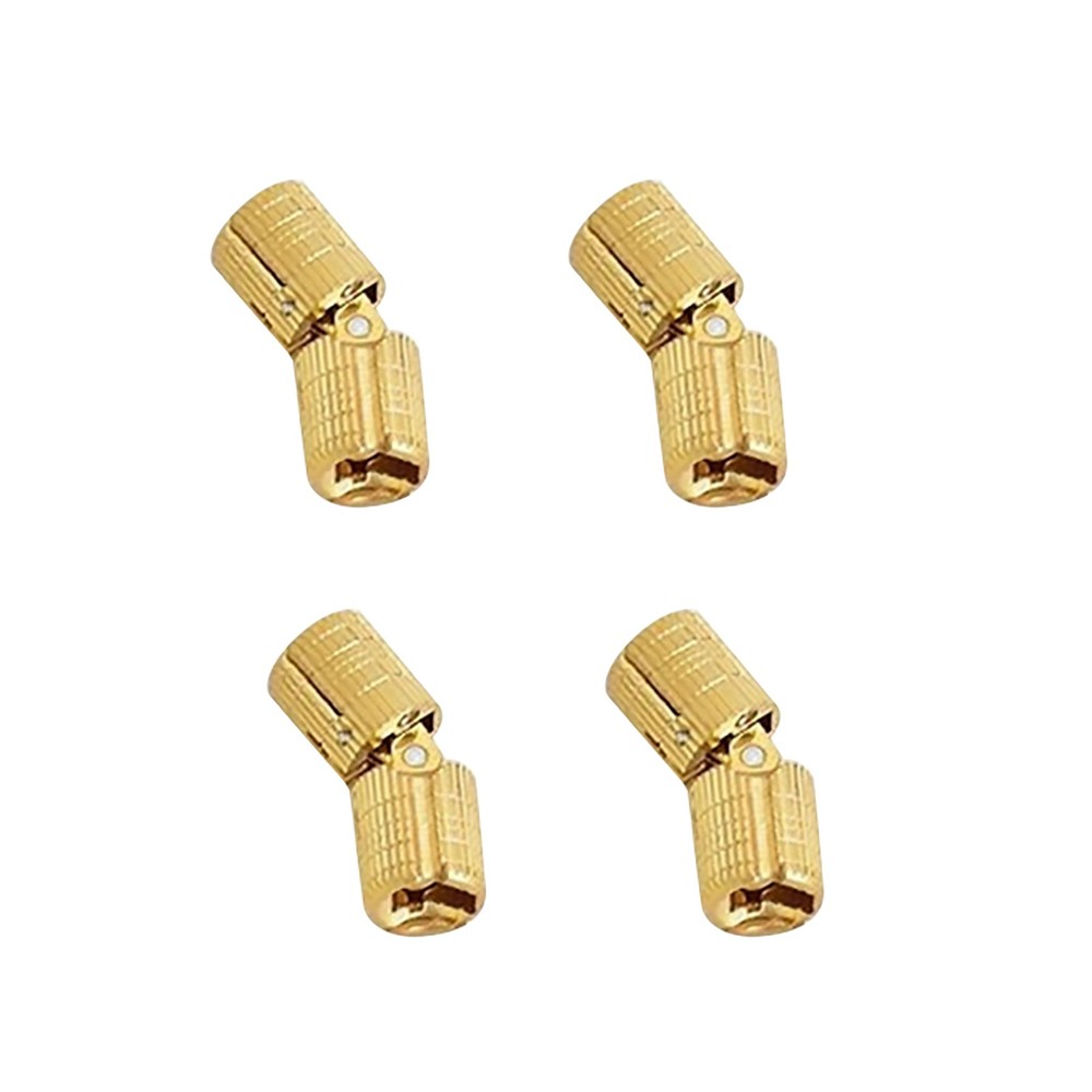 4Pcs Copper Hidden Barrel Hinge Invisible Hinge 10mm 12mm For Concealed Worktop-