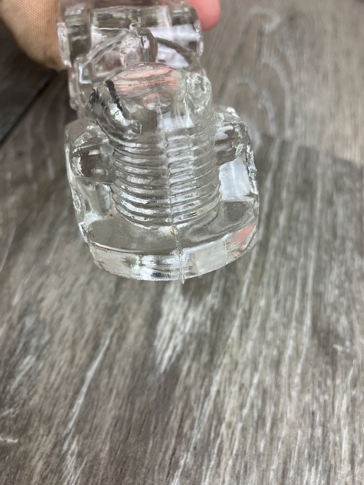 Fire Truck Engine Clear Glass Vintage
