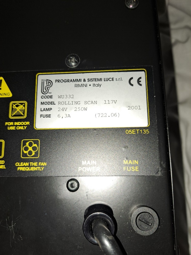 Rolling Scan Programmi Sistemi Luce (PSL) Effect Light Omnisistem RARE!
