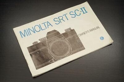 Minolta SRT SC-II Owners Manual