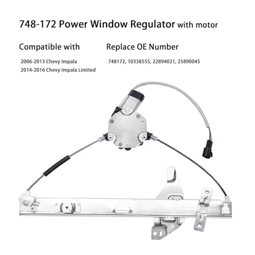 Front Left Driver Side Power Window Regulator with Motor Assembly, for 2006