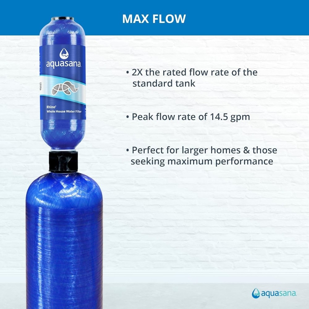 Aquasana MAX FLOW Whole House City Water System & Pro Install Kit WH-1010-CT-B