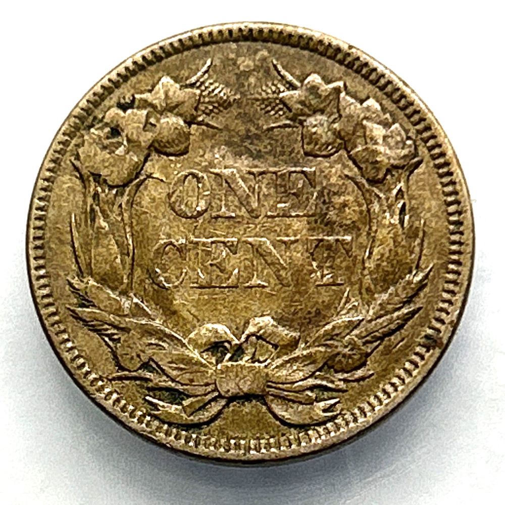 1857 1C Flying Eagle Cent XF+