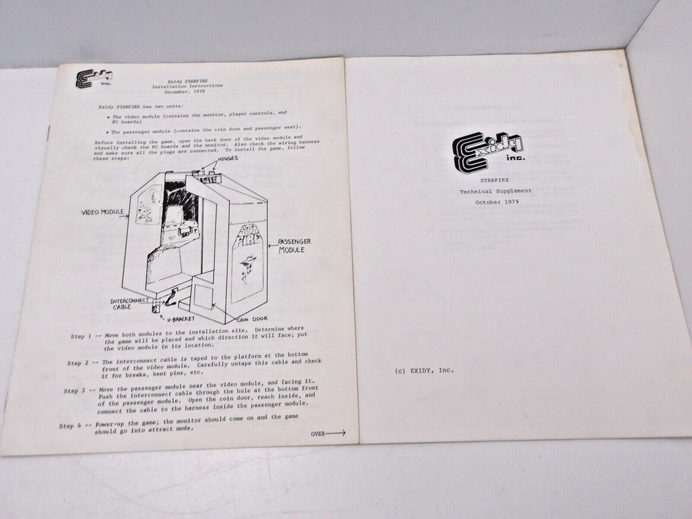 Exidy-Starfire - Technical Supplement - Schematic - NOS