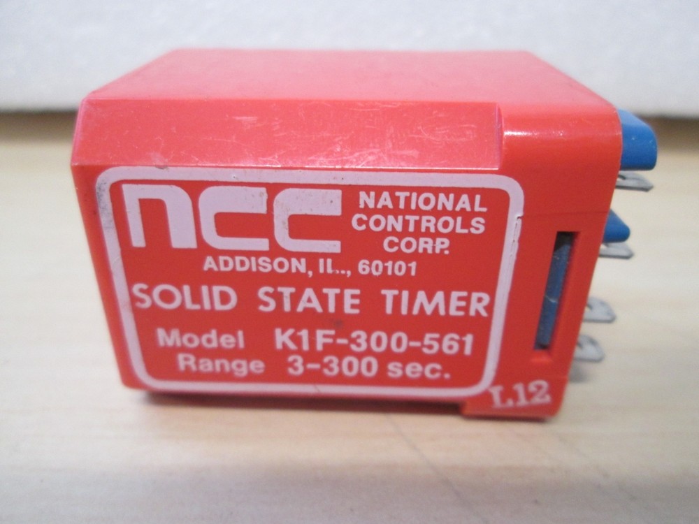 National Controls Corp., K1F-300-561, Solid State Timer, 3-300 Sec, Used