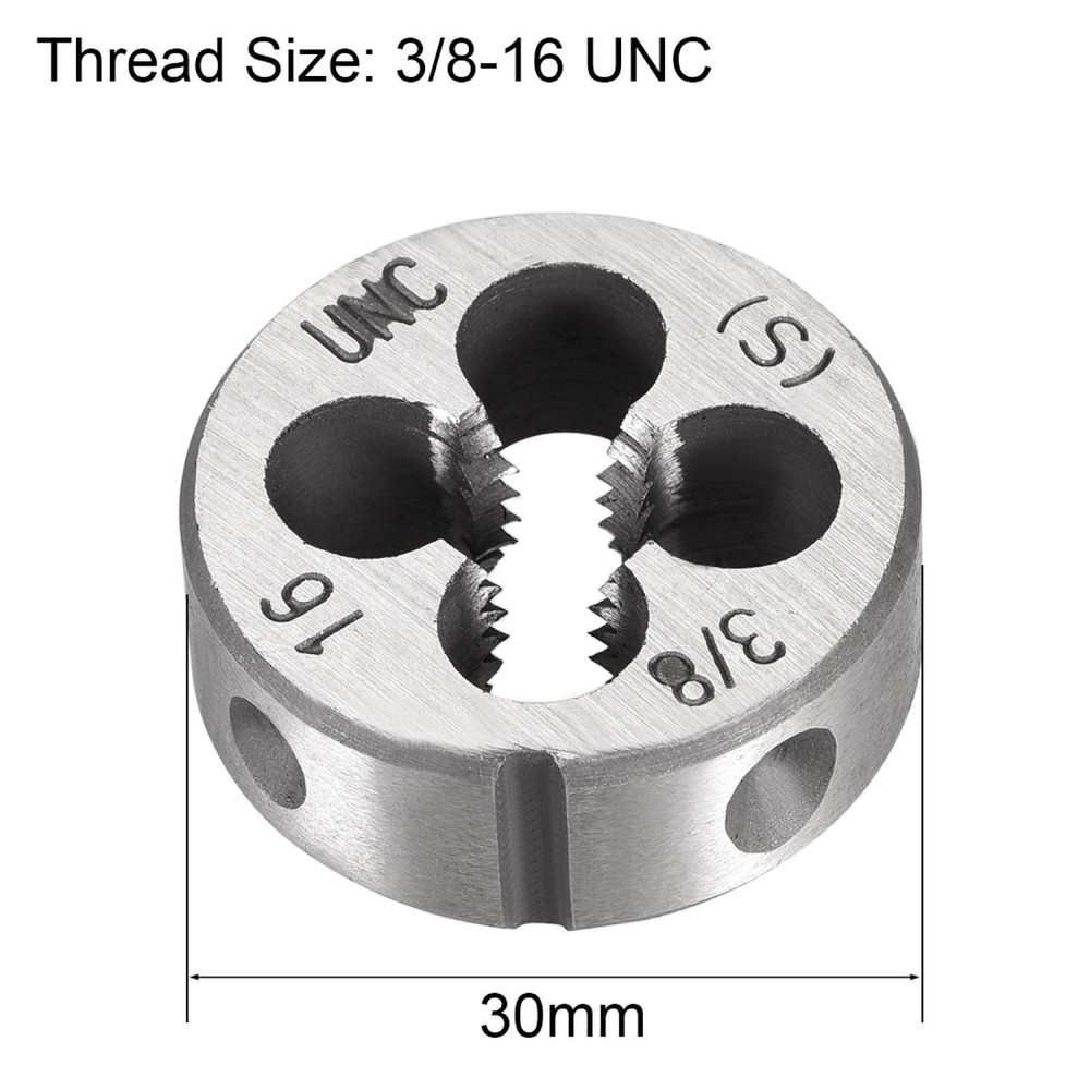 3/8-16 UNC Round Dies Machine Thread Threading Dies 1.2" OD Tool Steel