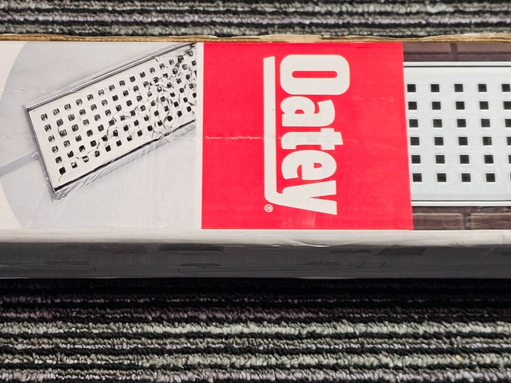 Oatey Designline 36 in. Stainless Steel Linear Shower Drain Square Pattern Grate