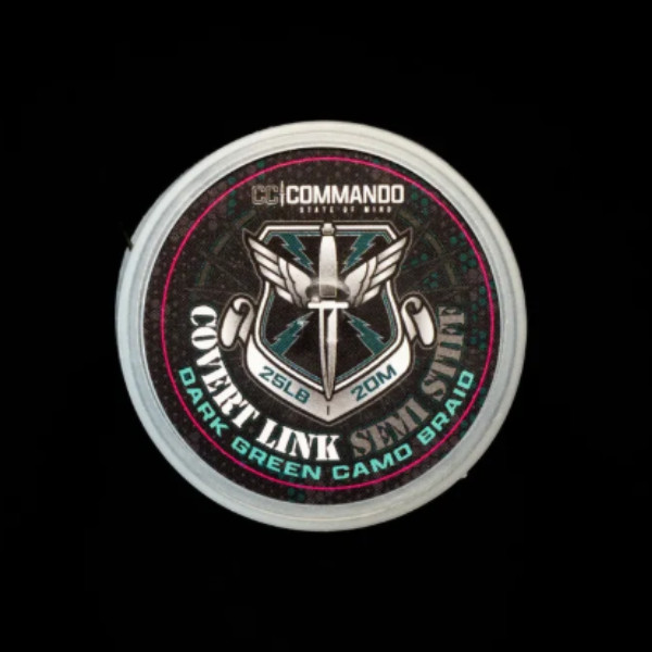 Commando Covert Link Semi Stiff Coated Hooklink 25lb Green