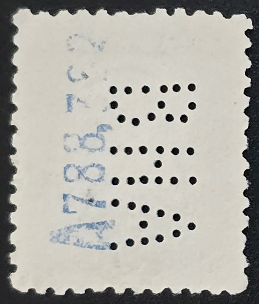 Spain - 1930 - Scott #413 40 centimo blue - "BHA" PERFIN - Stamp