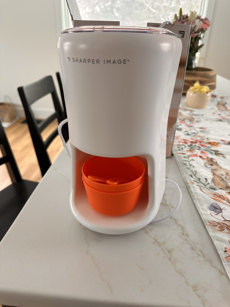 Sharper Image Shaved Ice Maker With 2 Serving Bowls & 2 Color Changing Spoons