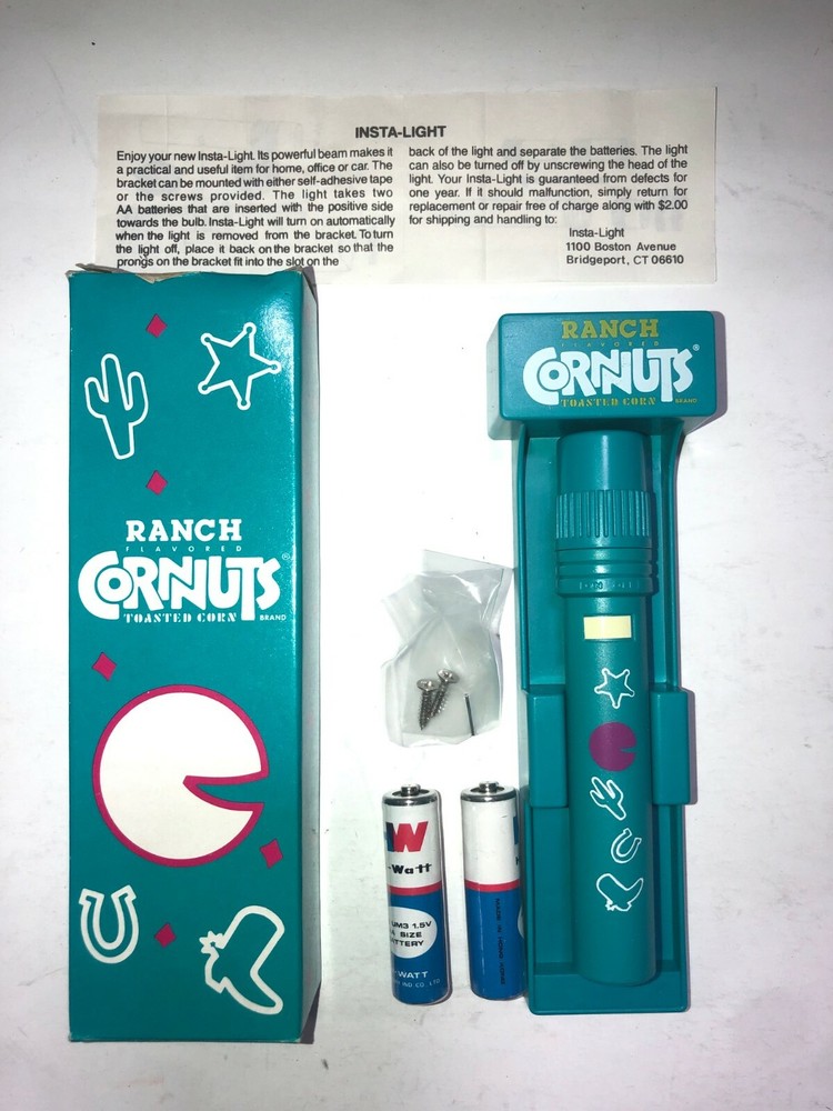 Vintage Cornnuts Ranch Flavor Flashlight New in Box