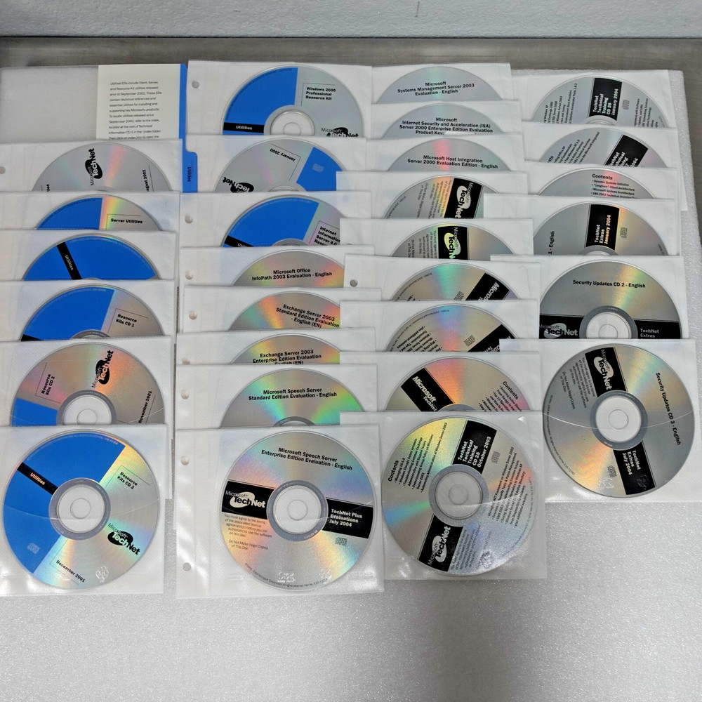 MICROSOFT TechNet Plus Subscription 89 Disc Lot