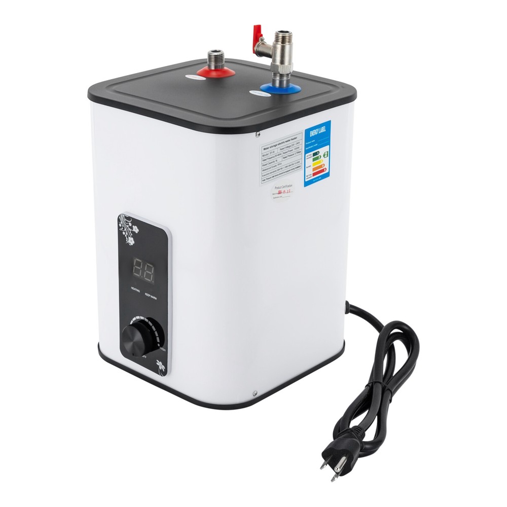 1500W 8L Electric Mini Tank Water Heater Rectangle Instant Hot Water Heater