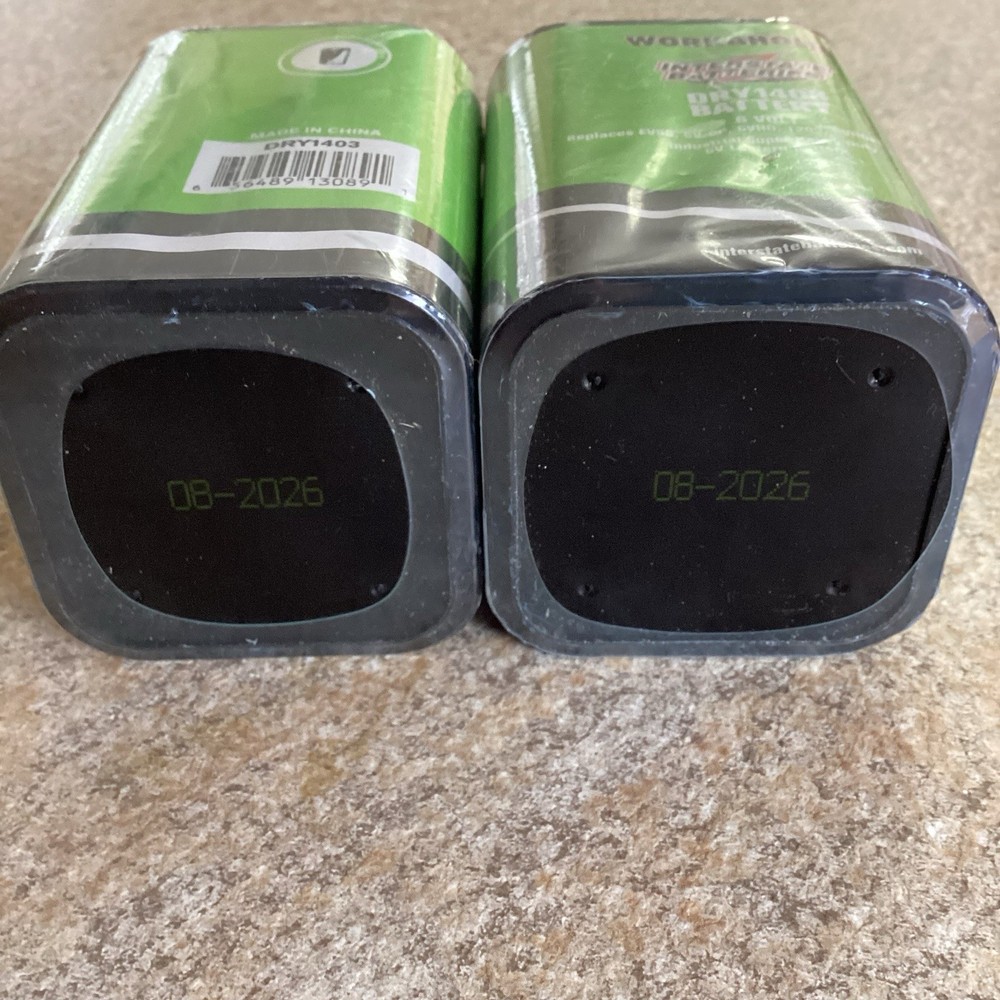 Two (2) Pack Interstate Workaholic DRY1403 Heavy Duty 6v Battery