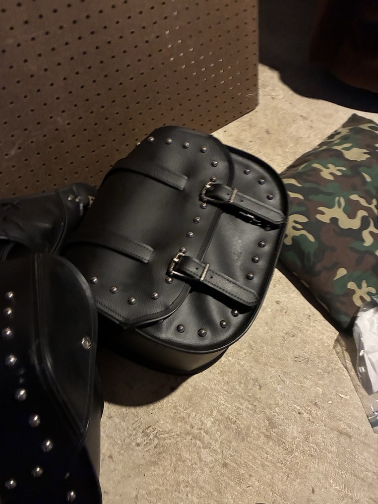 Diamond Plate Motorcycle Bag Set 6pc: Durable, Waterproof,