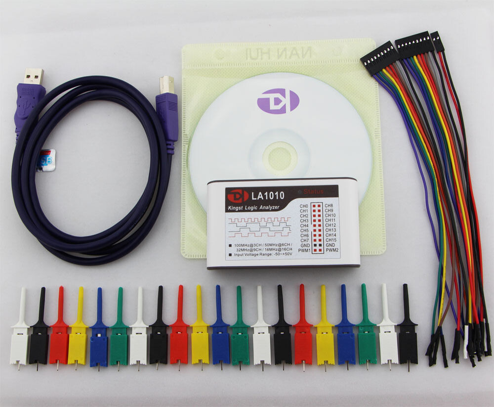 LA1010 Logic Analyzer USB2.0 16M 16CH 10G MCU ARM FPGA DSP Debugging Tools