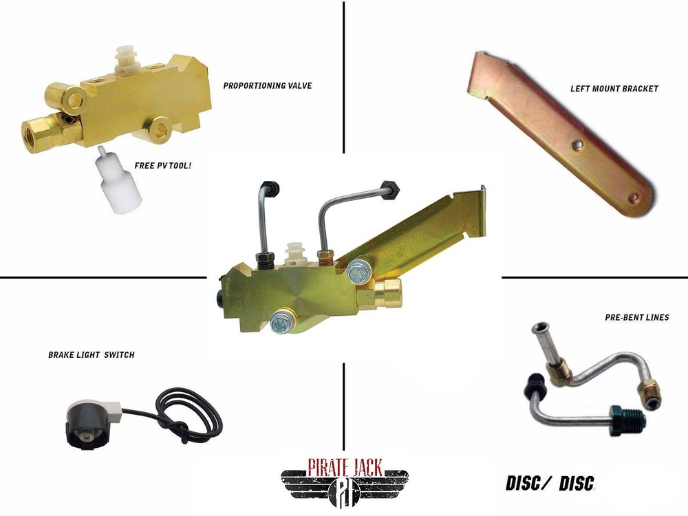 Disc Disc Proportioning Valve Kit Left Side Mount, Universal in Application