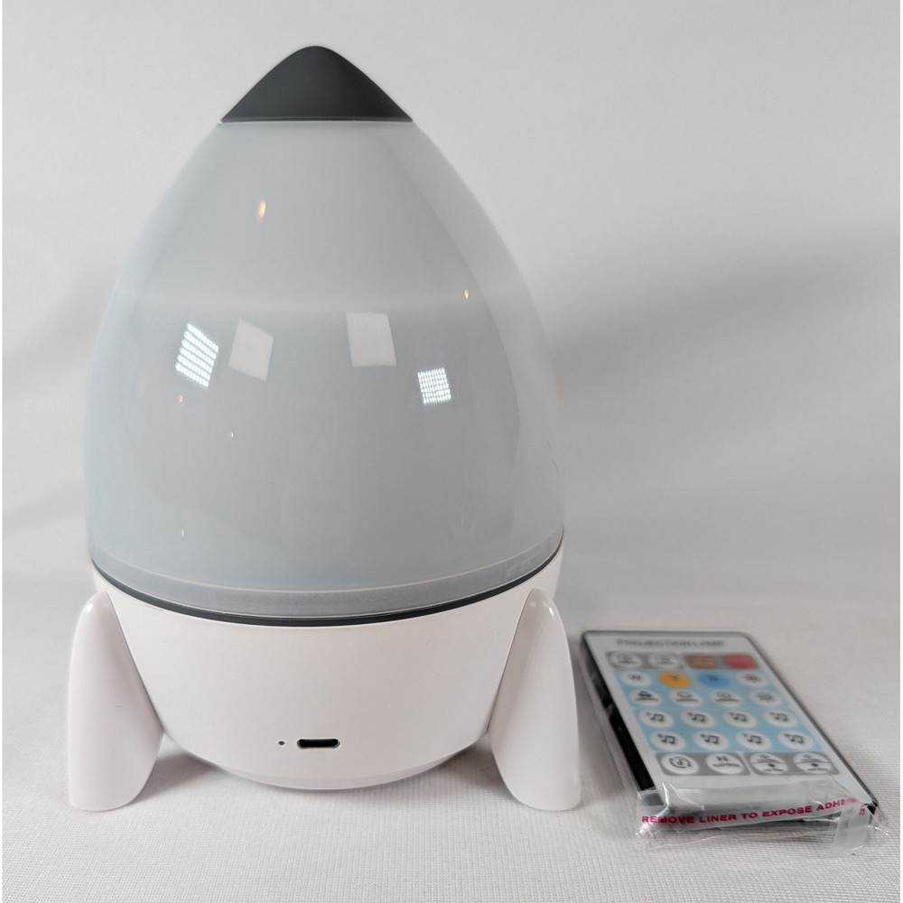 Small Rocket Projection Lamp S03 White LED Night Light Music Box Remote Control