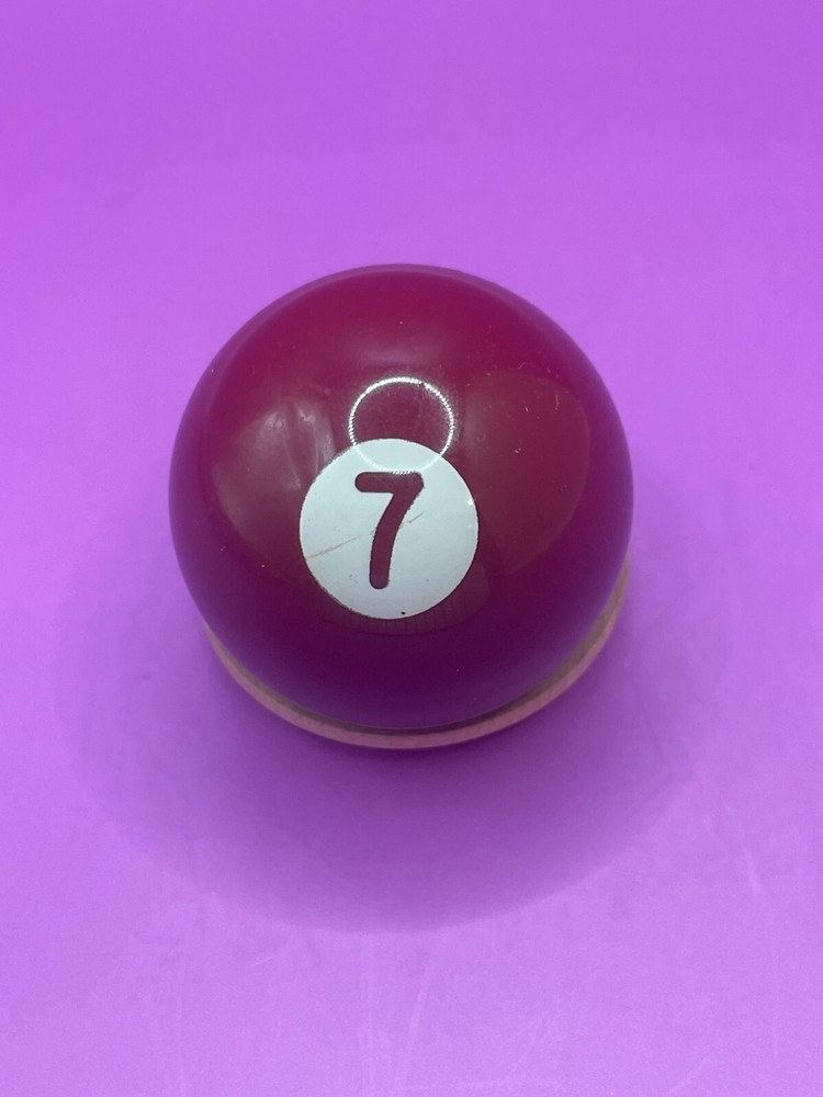 Replacement Mini Billiards Pool Ball - 1.5" Diameter - Solid Maroon #7 Ball