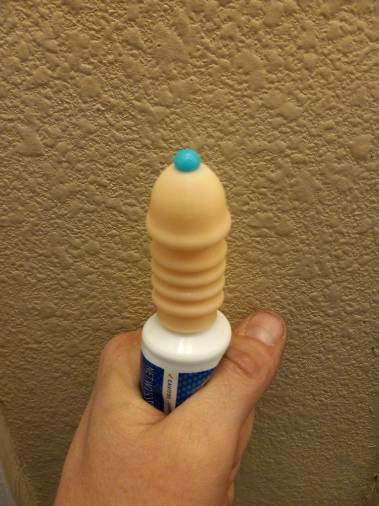 Prank Gift PENIS TOOTH PASTE CAP qty (2) DICK Toothpaste white GAG GIFT