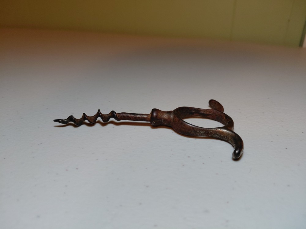 Antique Victorian "Mustache" Finger-Pull Corkscrew