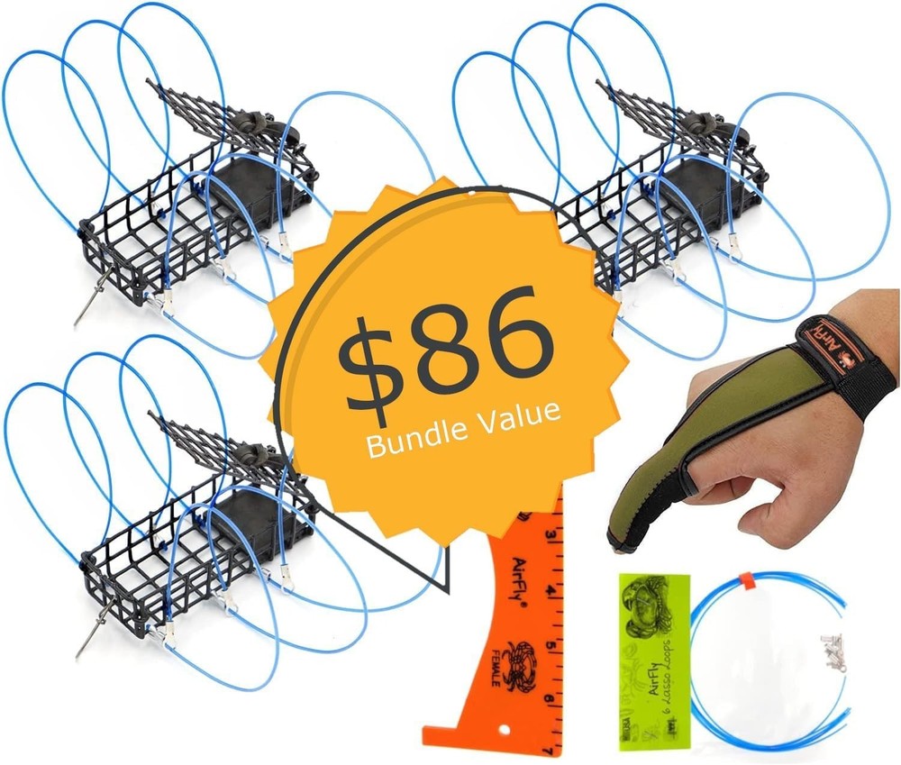 Convenient Crab Trap Set with Replaceable Loops