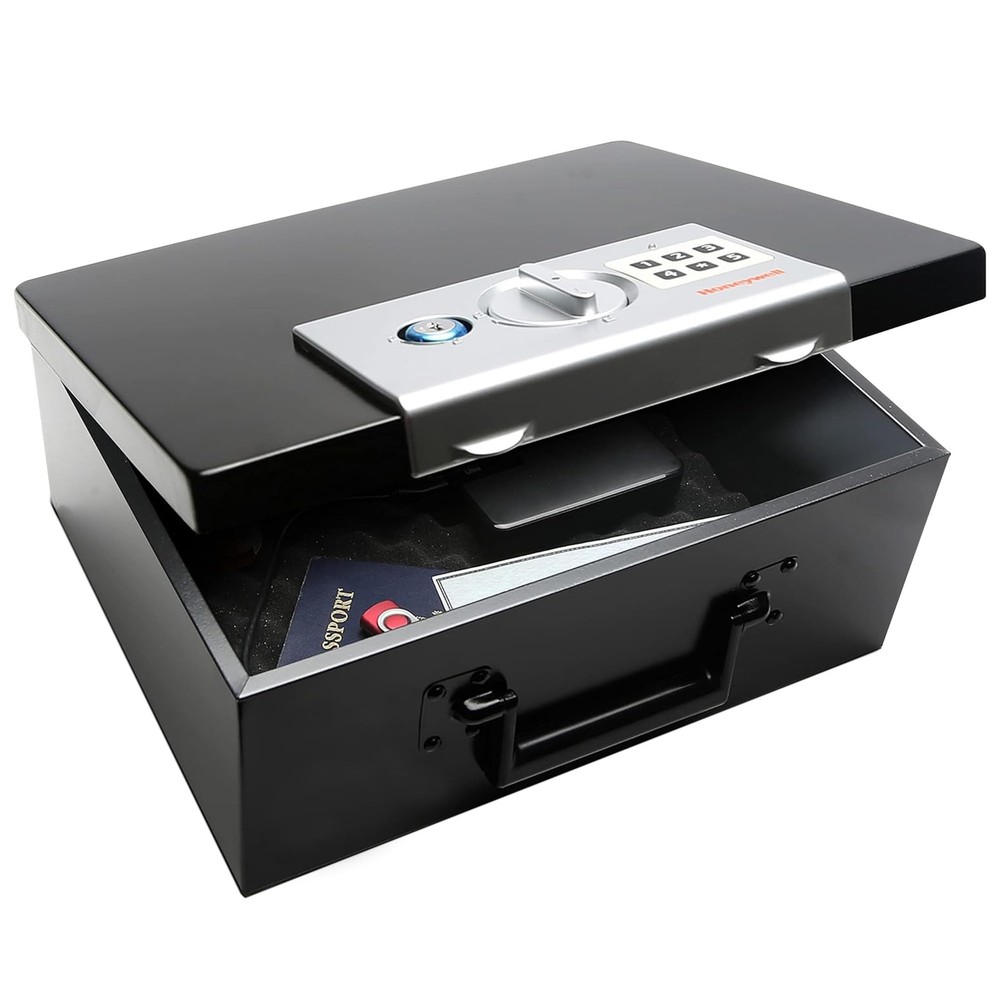 - Hideable Small Safe Box - Fire Resistant Document Safety Box for Home - Ste...