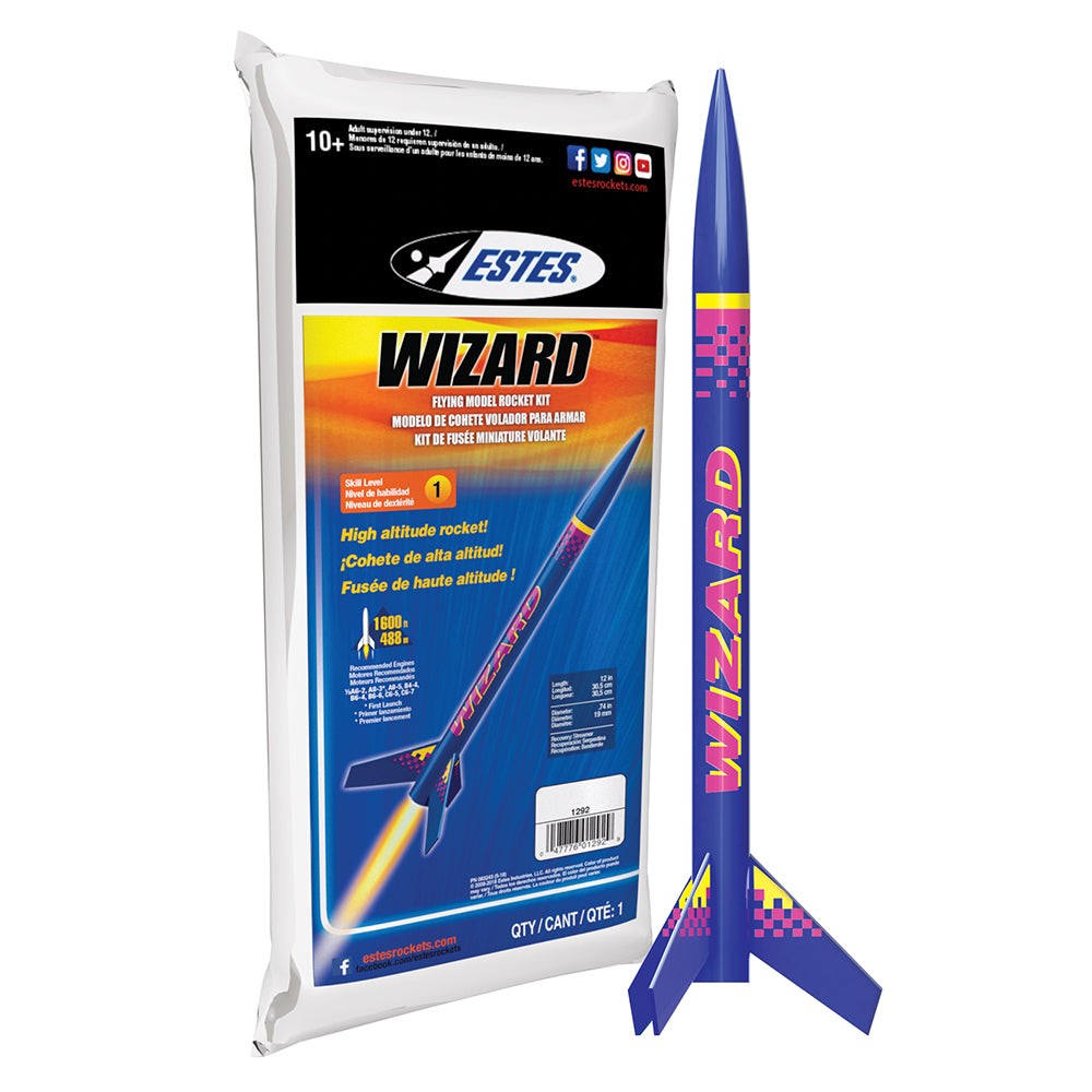 Estes Flying Model Rocket Kit Wizard  EST 1292