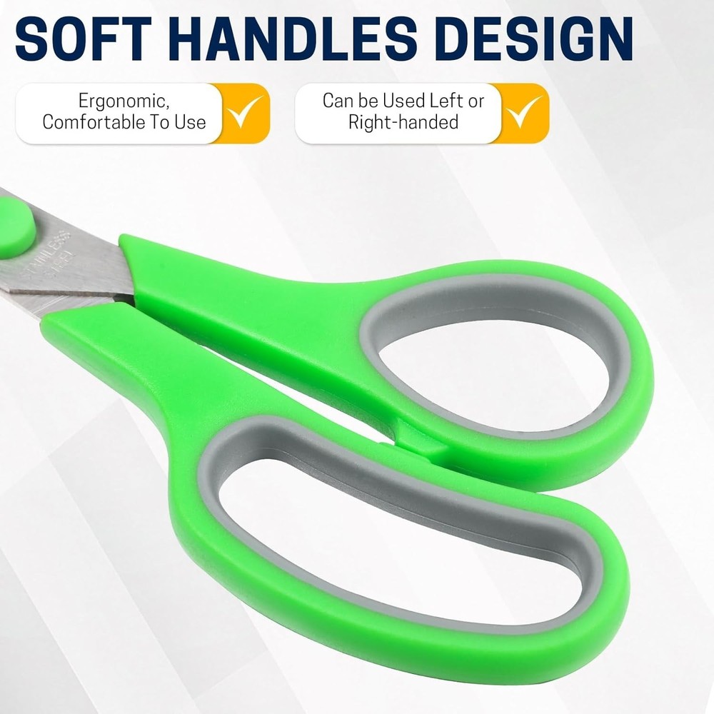 Scissors Bulk Set of 32-Pack, 8" All Purpose Multipurpose Sharp Sewing Craft ...
