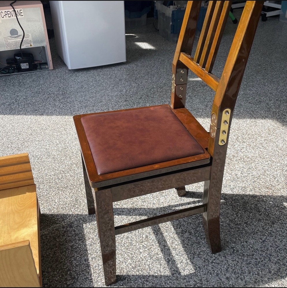 Walnut Adjustable Piano Chair Bench with Back