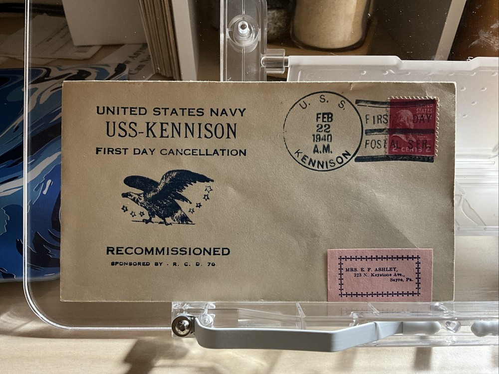 1940 USS Kennison Naval Cover