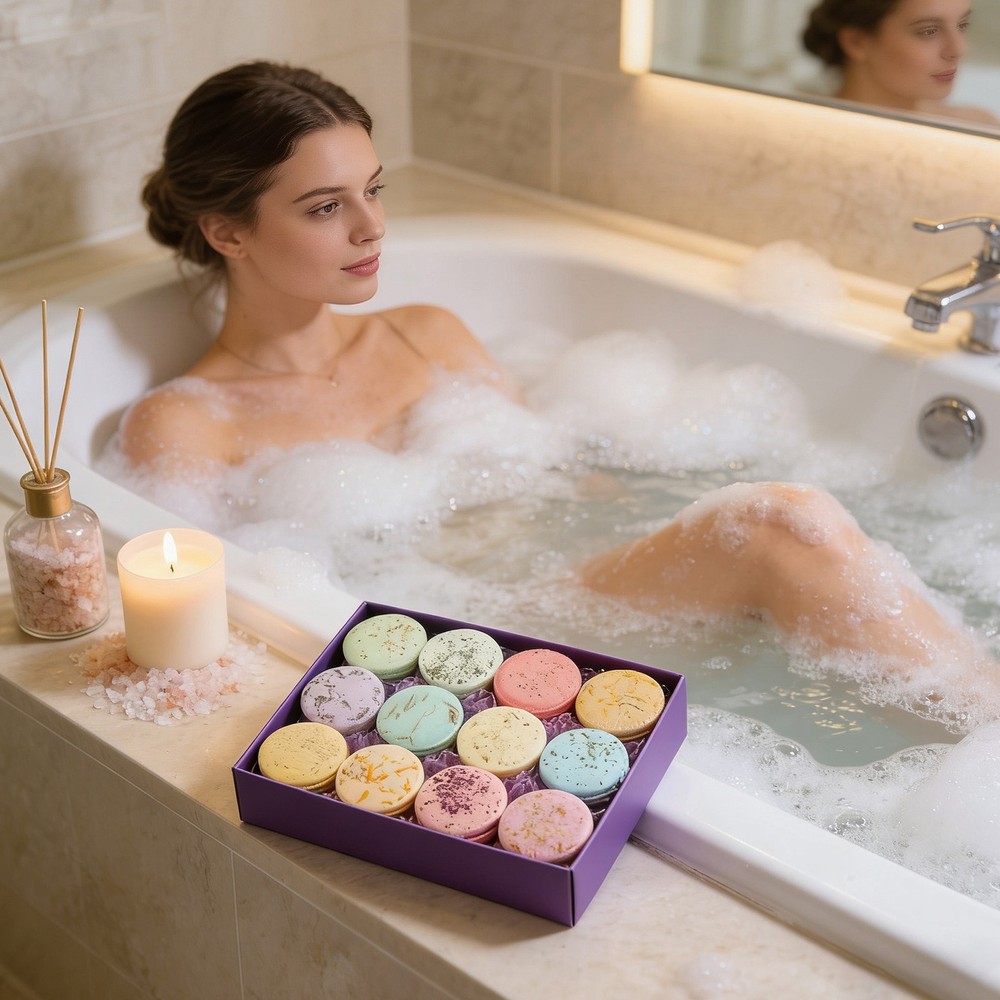 Shower Steamer 12 Pieces Slow-Release Shower Aromatherapy Sheets