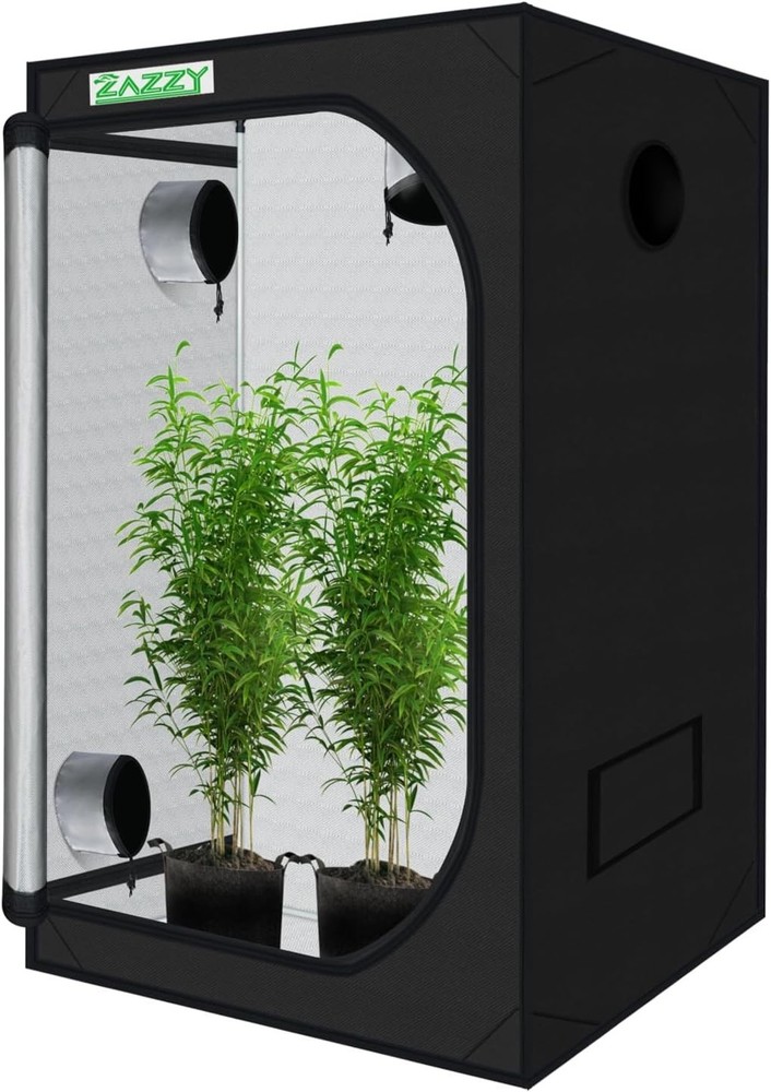 Efficient Hydroponic Growing Tent 48"x48"x78" - Double Stitched & Adjustable