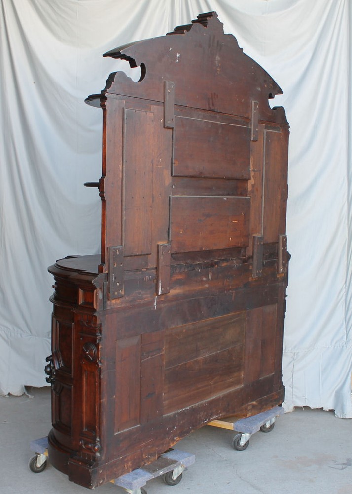 American Victorian Walnut Huntboard Sideboard Buffet - original finish
