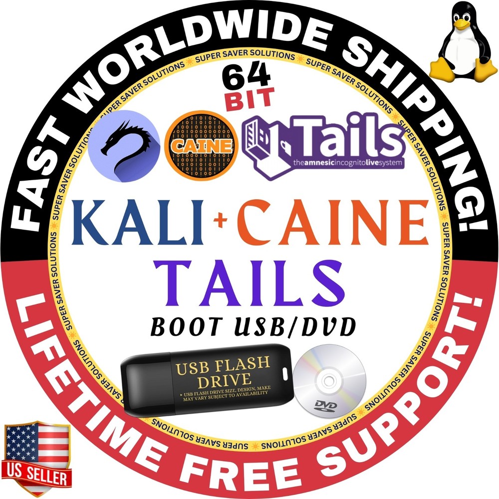 MULTI-BOOT USB with TAILS + KALI + CAINE LINUX FORENSIC INVESTIGATIVE TOOLS