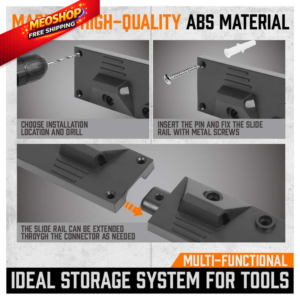 HORUSDY 64'' Adjustable Wall Mount 64 Inch Storage System, Black