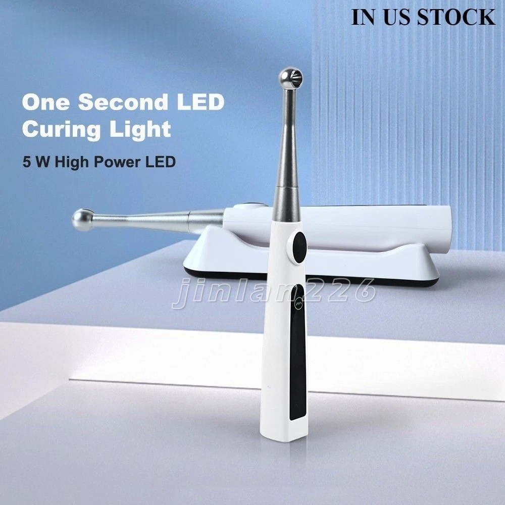 Dental Cordless LED Curing Light 4 Modes 1 Second Light Lamp Metal Head