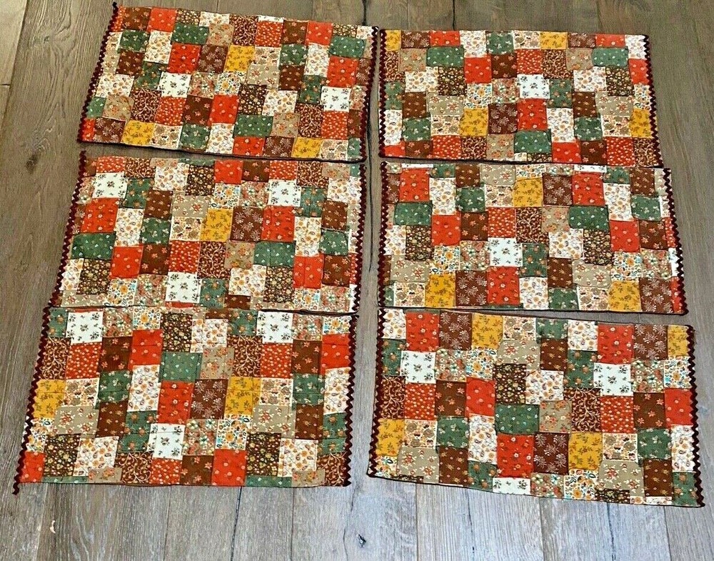 VINTAGE RETRO PATCHWORK PLACEMATS