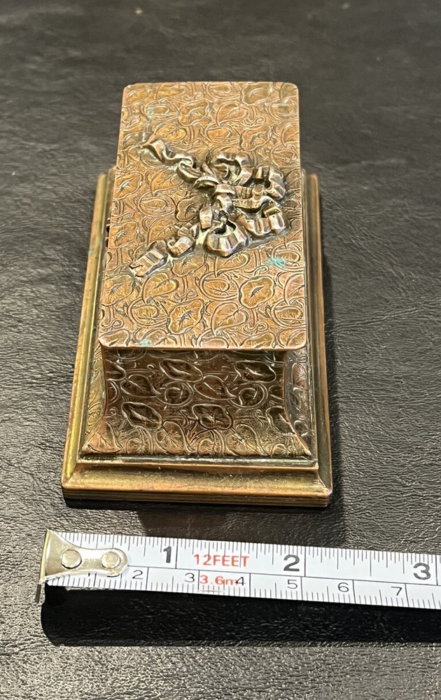 Edwardian Brass Stamp Box