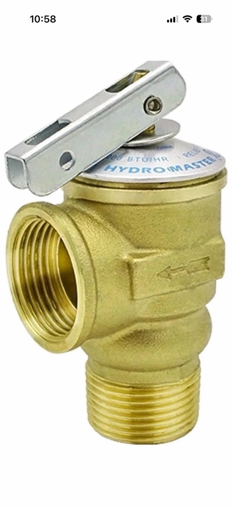 HYDRO MASTER Tankless Water Heater Service Valve Kit with Pressure Relief Valve