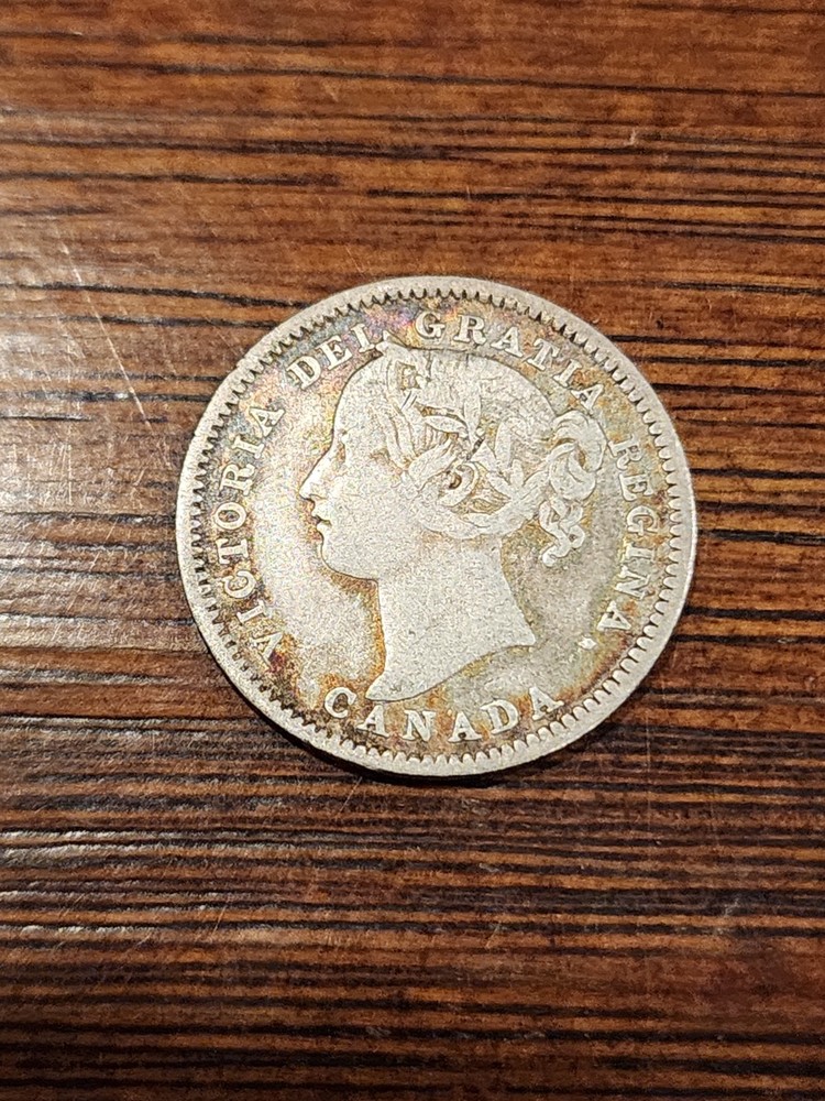 1896 Canada 10 Cents Silver Coin
