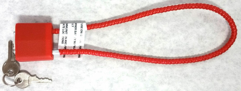 CABLE GUN LOCK RED WITH TWO KEYS