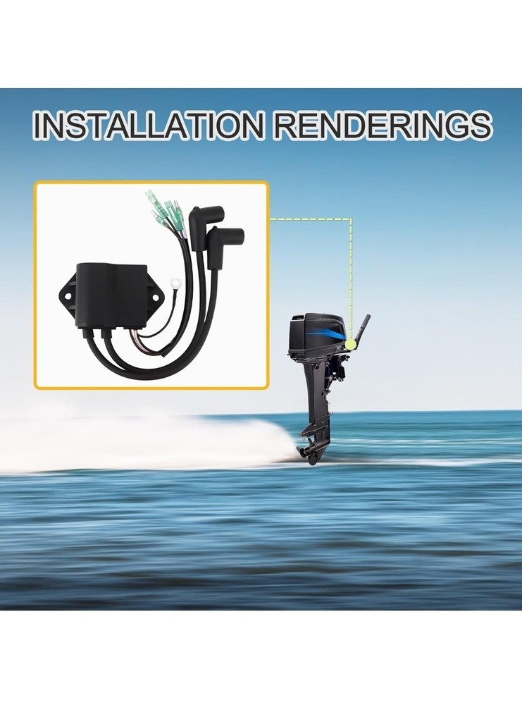 Ignition Coil 32900-96340 Replacement for Outboard Engine 2 Stroke