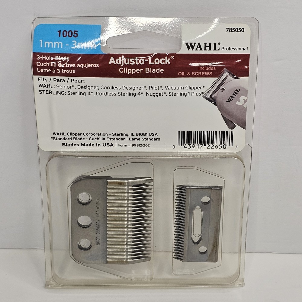 Wahl Adjusto-Lock Clipper Blade Model # 01005 1mm-3mm