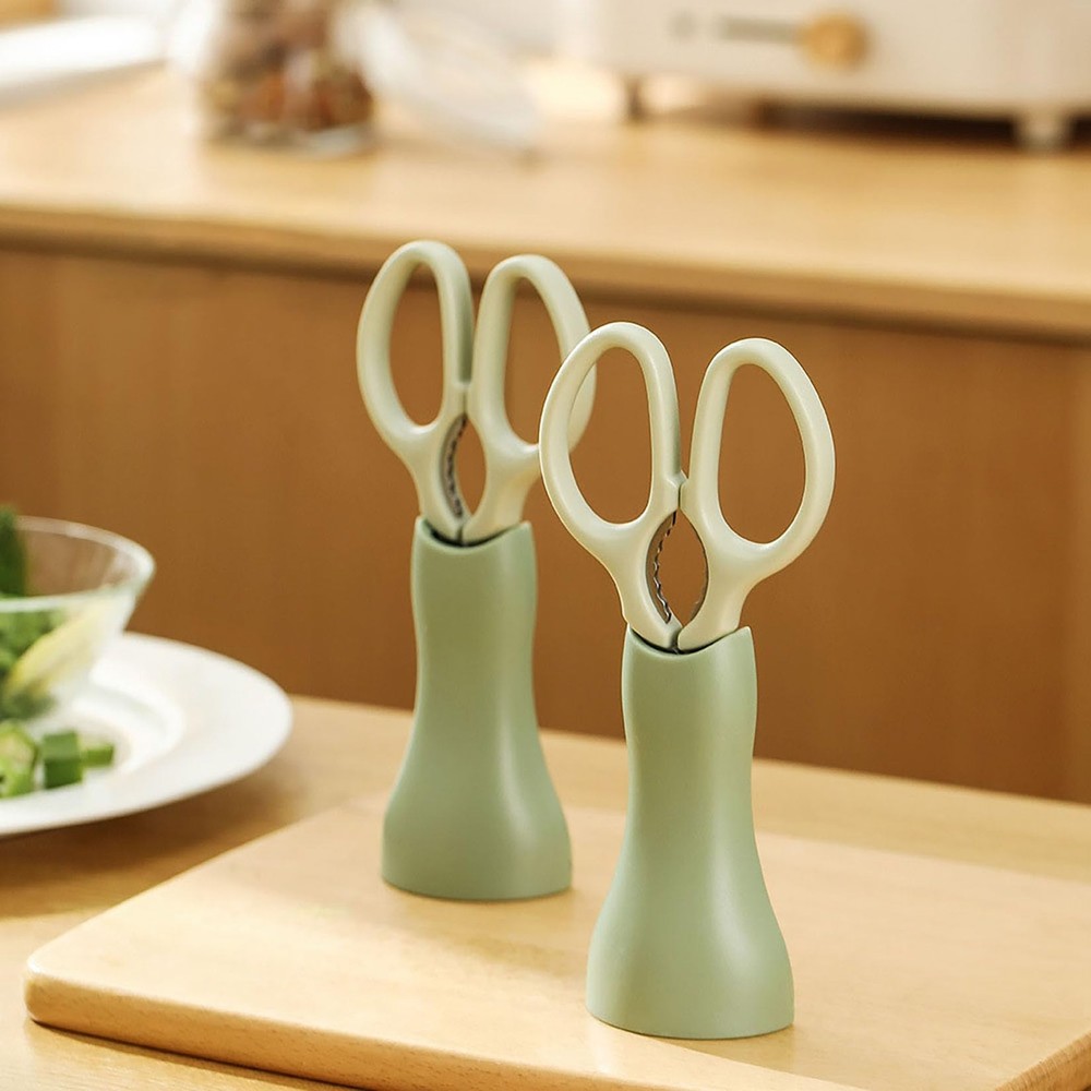 Kitchen Scissors Multi-purpose Heavy Duty Cooking Shears Left Handed Green