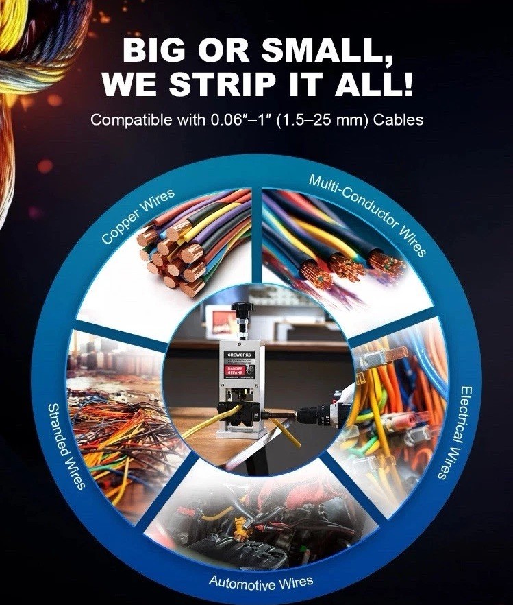 Scrap Wire Stripper Wire Stripping Machine for Recycling By Creworks