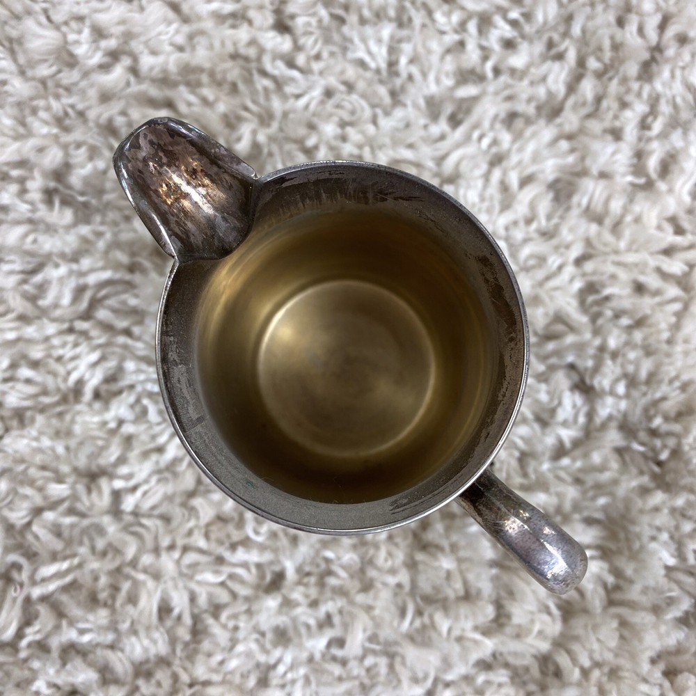 Vintage Academy Silverplate Silver on Copper Creamer with Handle