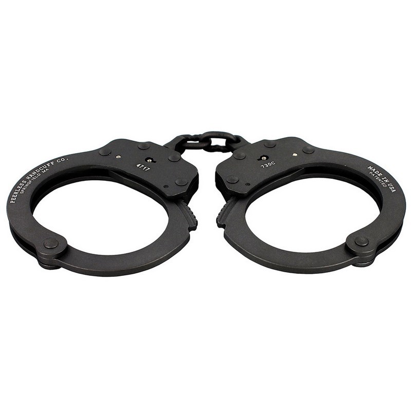 Peerless Model 730C Superlite Chain-Linked Handcuffs & Keys, Black (10 Pack)