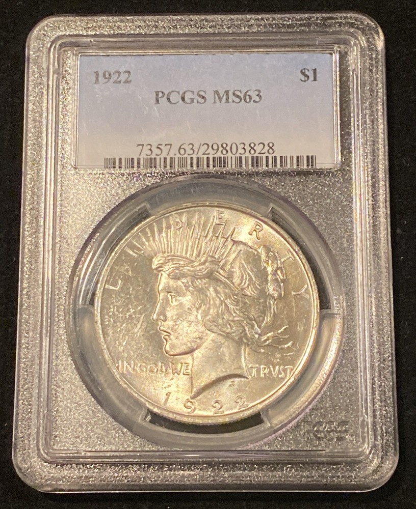 1922 Peace $1 Dollar PCGS MS63