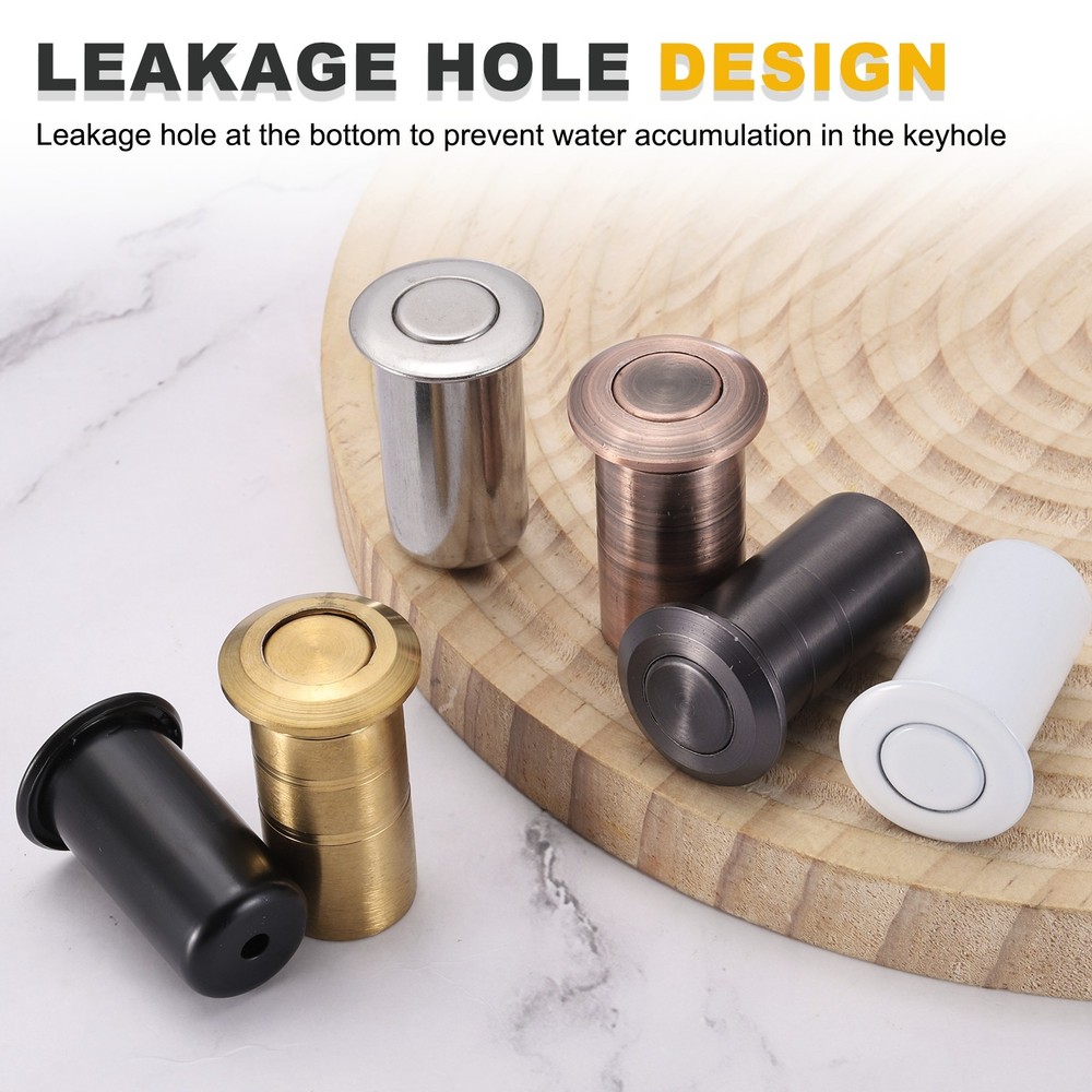 0.51" Door Latch Dust Protector, Dust-Proof Sliding Lock Insert, Silver